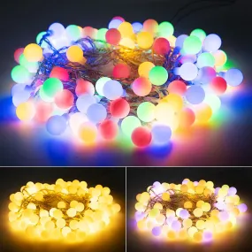 33 Feet 100 Led Mini Globe String Lights, USB Fairy String Lights Plug in, 8 Modes with Remote, Decor for Indoor Outdoor Party Wedding Christmas Tree Garden, Warm and Multi