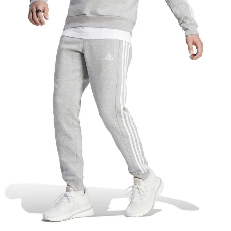 Adidas Mens Essentials Fleece Tapered Cuff 3-Stripes Pant