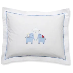 Baby Boudoir Pillow Cover in Umbrella Elephants Blue