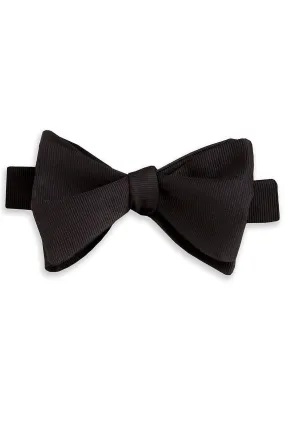 Black Faille Silk Bow Tie