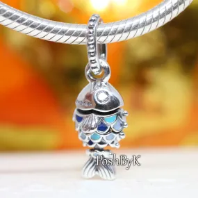 Blue Scaled Fish Charm 799428C01