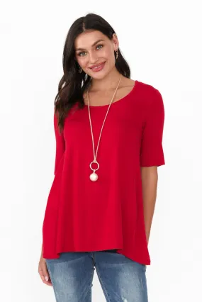 Carter Cherry Bamboo Tunic Top