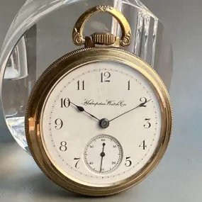 Hampden Pocket Watch Antique Manual Open Face 53mm Vintage