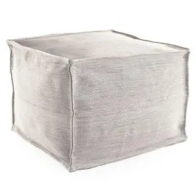 Mingled Platinum Indoor/Outdoor Pouf