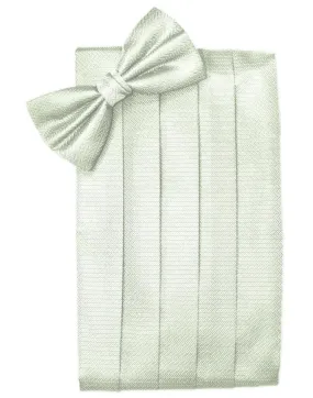 Pistachio Herringbone Kids Cummerbund