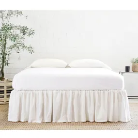 Pom Pom at Home Gathered Linen Cream Bedskirt