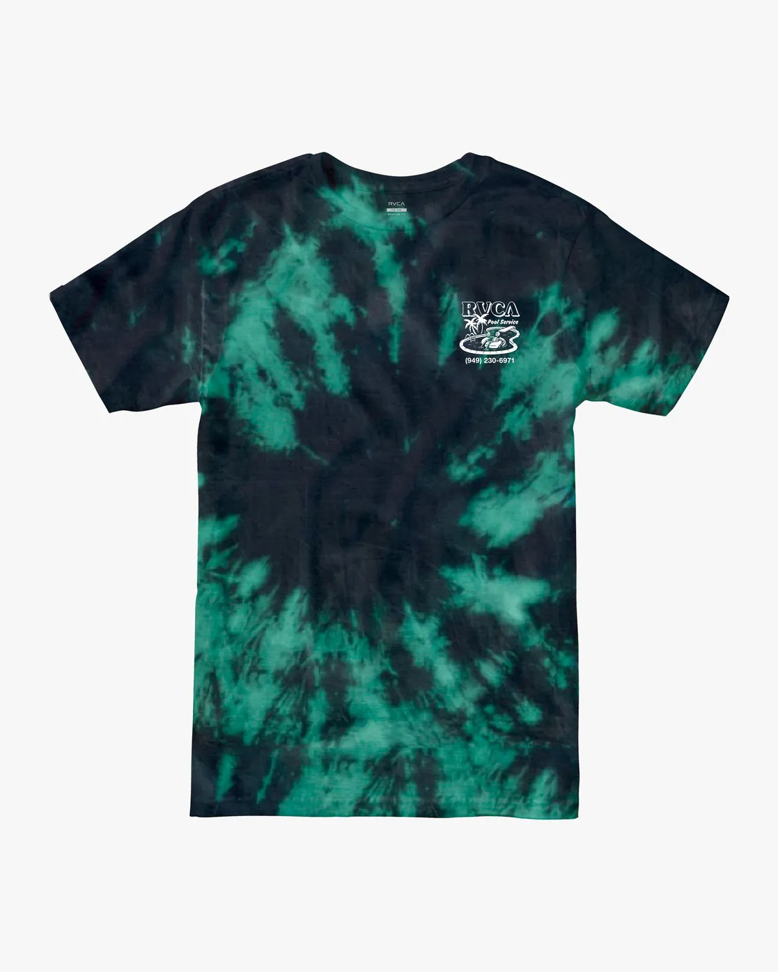 Pool Service Tie-Dye Tee - Black/Green Tie Dye