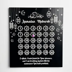 Ramadan Calendar with Push Pins Wooden Islamic Gift Ramadan Decor