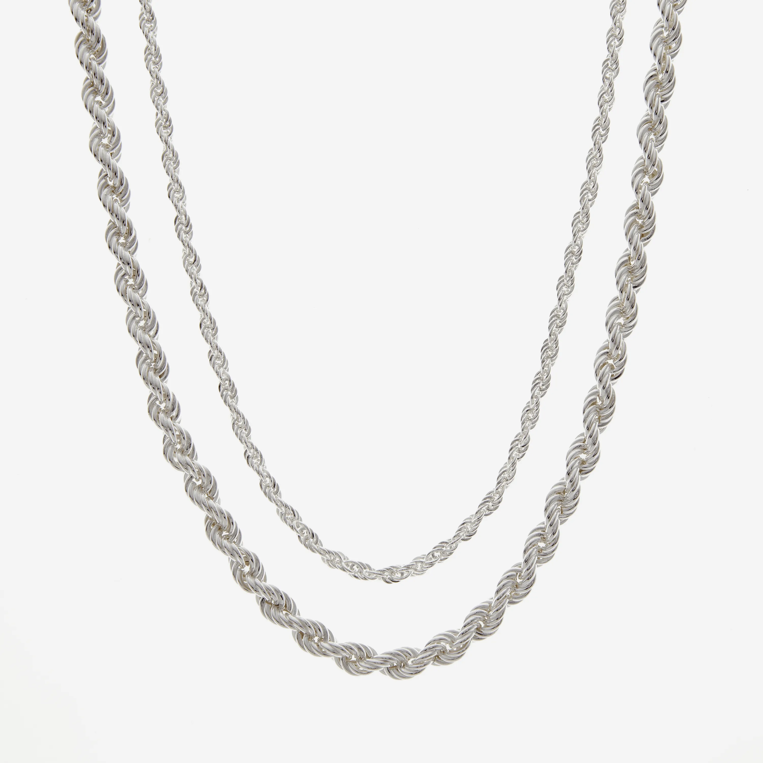 Rope Chain Necklace  | Sterling Silver