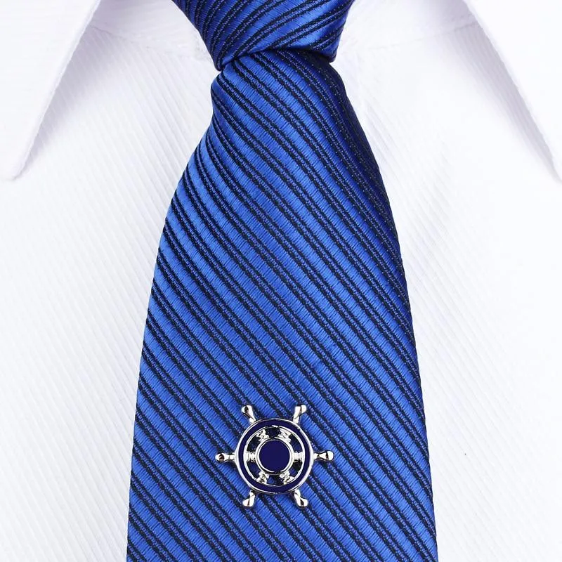 Silver-Tone Helm Tie Tack