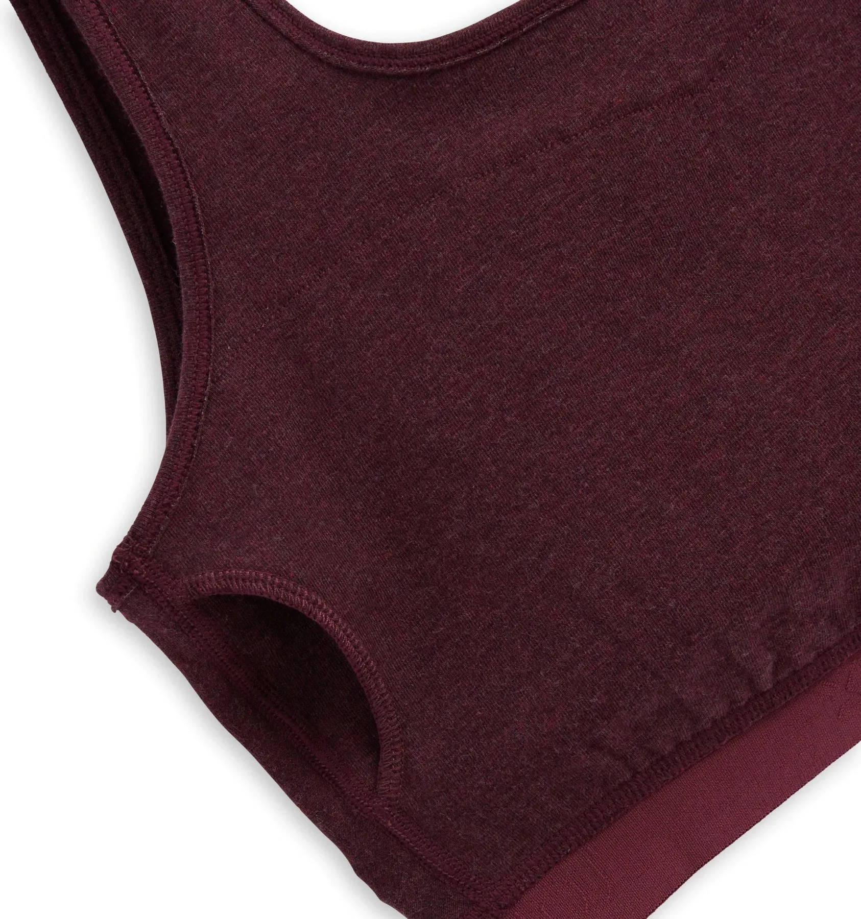 Straight Up Soft Bra - Black Cherry Heather