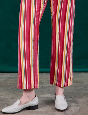 Stripe Work Pants - Cherry Candy