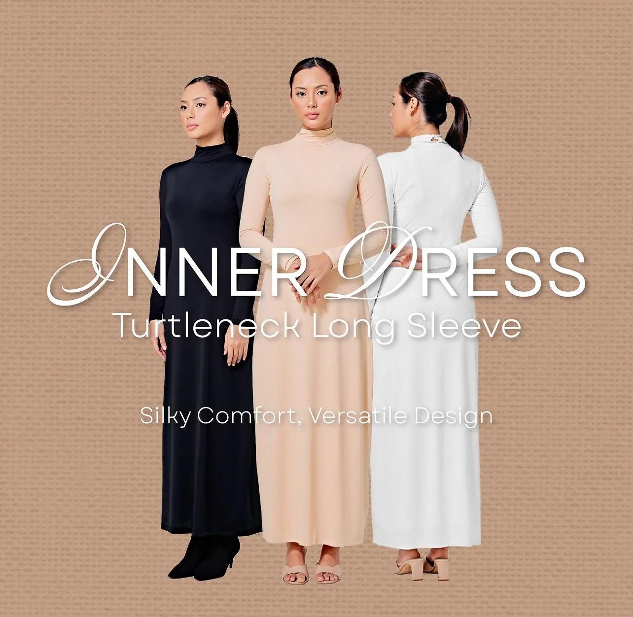 UMMA Inner Dress Turtleneck Long Sleeve in White